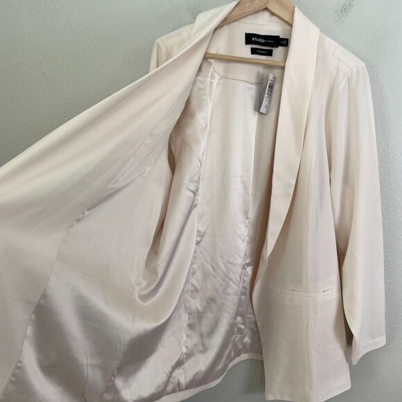 NEW Studio By Torrid Womens Plus 2X Dew Crepe Shawl Collar Blazer Jacket - Picture 13 of 13